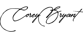 Author Corey Bryant signature